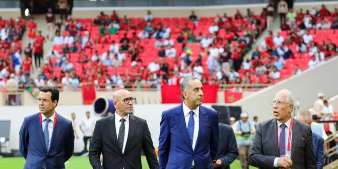 المدير  العام للأمن  الوطني ومراقبة التراب الوطني  عبد اللطيف الحموشي يزور الملعب الجديد مولاي عبد الله في حلته الجديدة على هامش إجراء مقابلة المنتخب المغربي ومنتخب النيجير