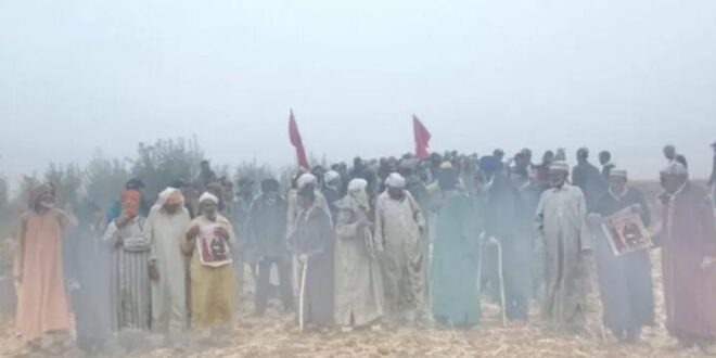 مسيرة حاشدة من ساكنة جماعة أيت عبي اقليم أزيلال اتجاه العمالة