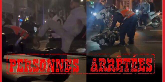 ولاية أمن الدار تتفاعل مع فيديو بالعالم الازرق في شأن توقيف شباب  يقودون دراجات نارية أثار غضب الشارع العام  نارية